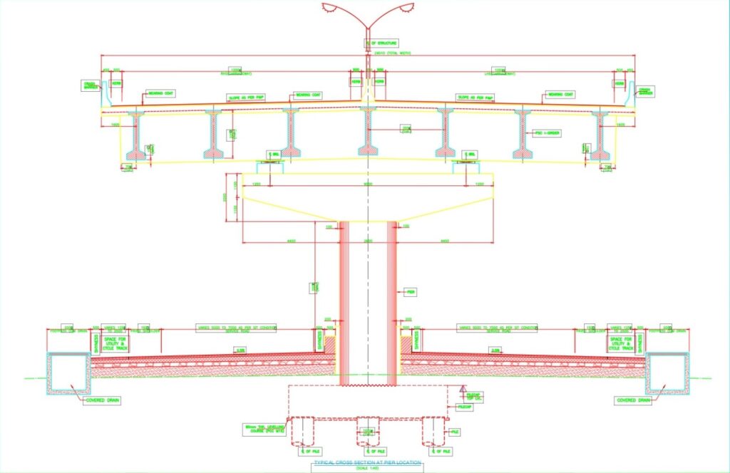 12320m Elevated Viaduct with 3 Ramps, Aroor, Kerala