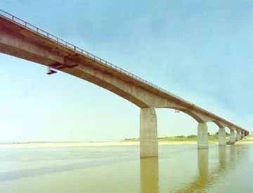 784 M Long Bridge Over River Yamuna at Kalpi, UP